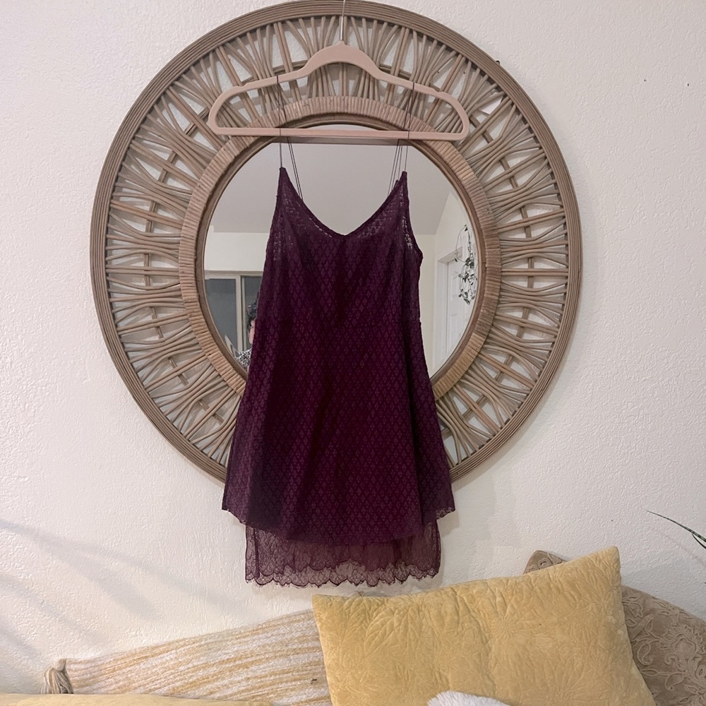 Free people Elegant Lace Slip Dress - Purple small